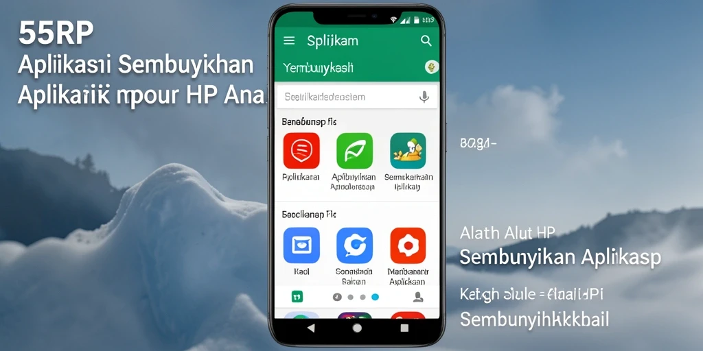 Antarmuka 55RP yang intuitif untuk menyembunyikan aplikasi.