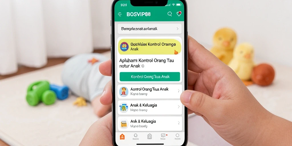 Tampilan antarmuka BOSVIP88 yang ramah pengguna untuk kontrol orang tua.