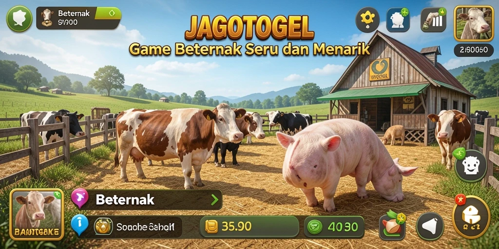 Tampilan antarmuka dan fungsi Beternak di JAGOTOGEL.