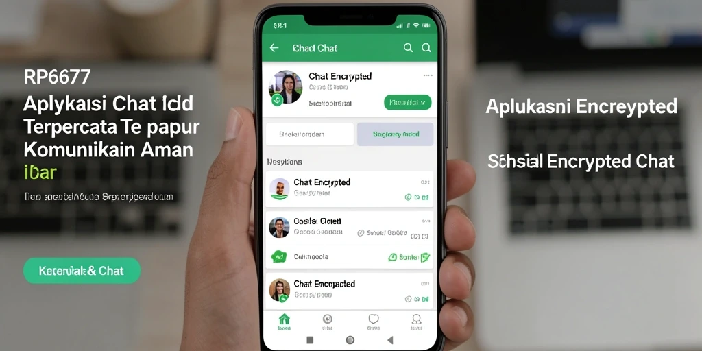 Antarmuka pengguna RP6677 dengan fitur keamanan canggih untuk chat yang aman.